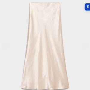 Aritzia Babaton Slip Satin Maxi Skirt in Denude